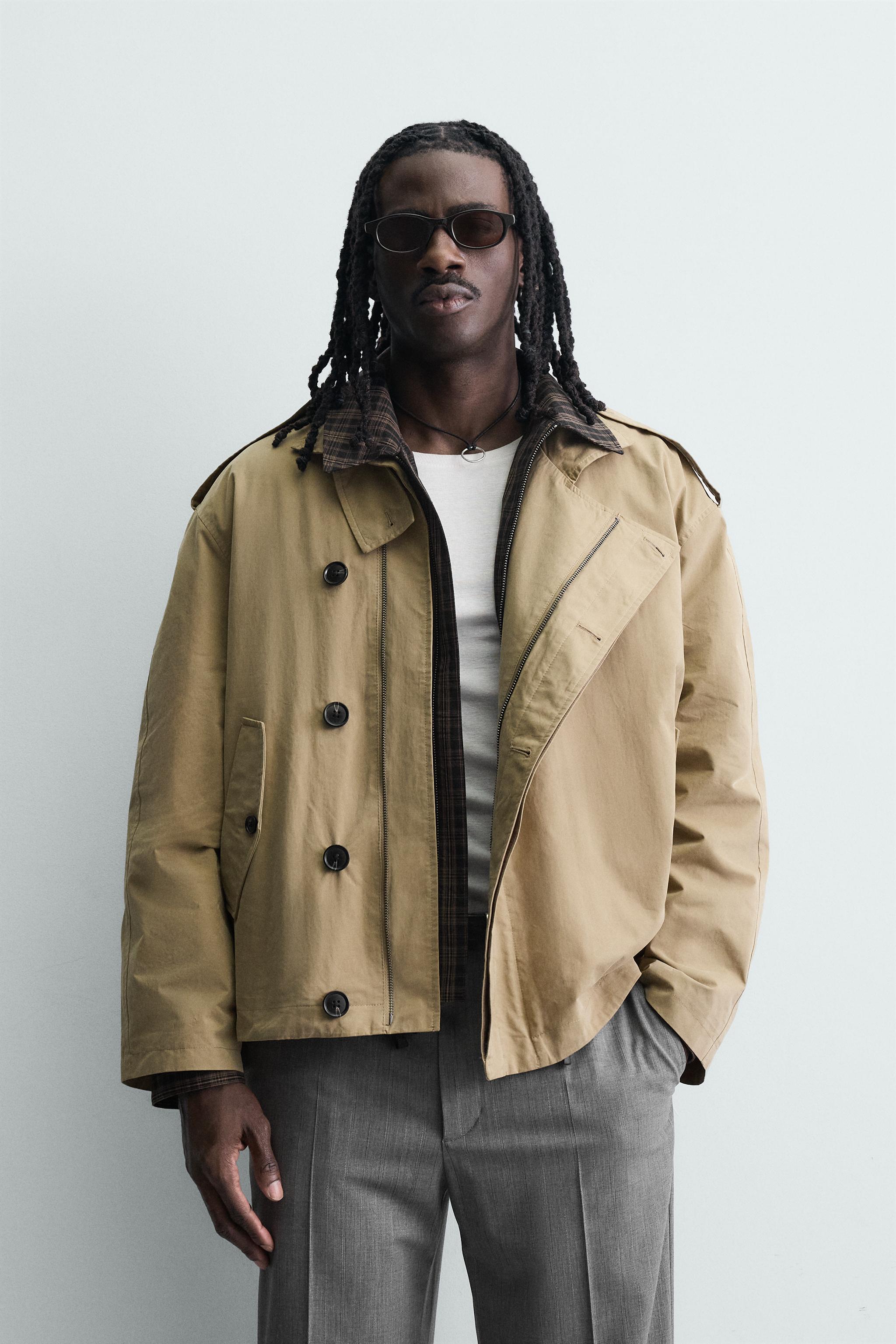 RELAXED FIT SHORT TRENCH COAT